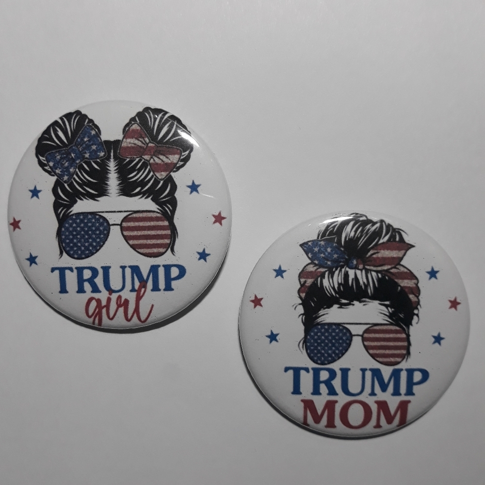 (New) Trump Girl Pinback Button Set